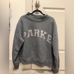Parke Large/XL Grey Mockneck Sweatshirt. 🖤⚡️